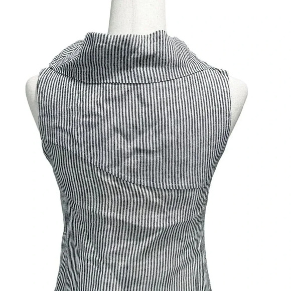 Ingrid Munt Shirt Size Small Women's Linen Brown Striped Coastal Boho preppy - Picture 4 of 11